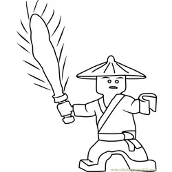Ninjago First Spinjitzu Master Free Coloring Page for Kids
