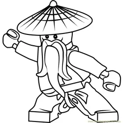 Ninjago Master Wu Free Coloring Page for Kids