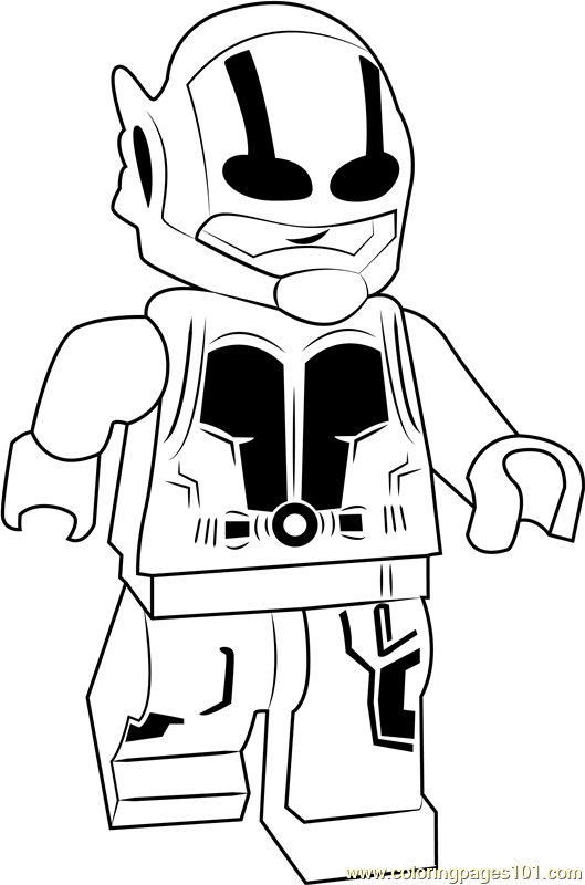 Lego Ant Man Coloring Page for Kids - Free Lego Printable Coloring
