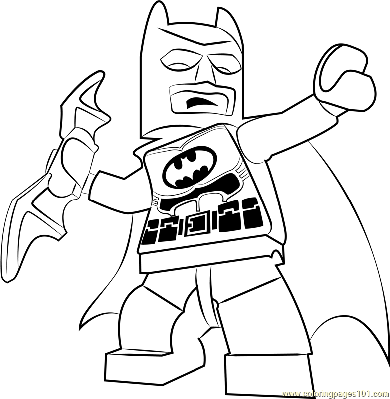 Lego Batman Coloring Page for Kids - Free Lego Printable Coloring Pages