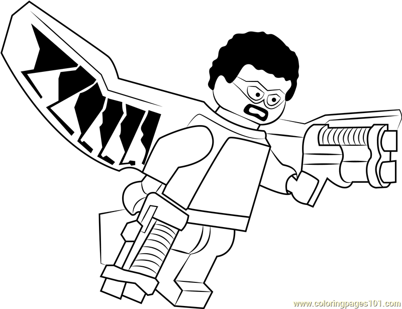 Lego Falcon Coloring Page for Kids - Free Lego Printable Coloring Pages