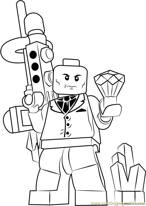 Lego Lex Luthor Coloring Page for Kids Free Lego