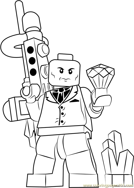 Lego Lex Luthor Coloring Page for Kids - Free Lego Printable Coloring