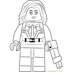 Lego Agent 13 Free Coloring Page for Kids
