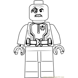 Lego Baron Wolfgang von Strucker Free Coloring Page for Kids