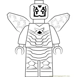 Lego Blue Beetle Free Coloring Page for Kids