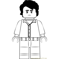 Lego Bruce Banner Free Coloring Page for Kids