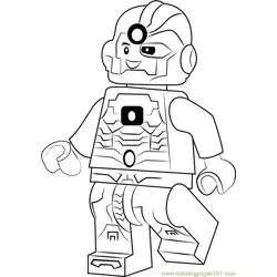 Lego Cyborg Free Coloring Page for Kids