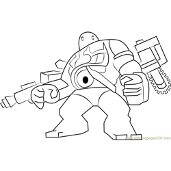 Lego Detroit Steel Free Coloring Page for Kids