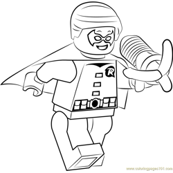 Lego Dick Grayson aka Robin Jr Free Coloring Page for Kids