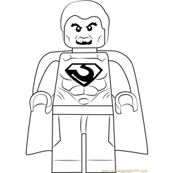 Lego General Zod Free Coloring Page for Kids
