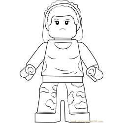 Lego Gorilla Girl Free Coloring Page for Kids