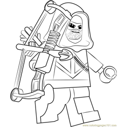 Lego Green Arrow Free Coloring Page for Kids