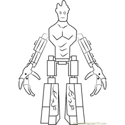 Lego Groot Free Coloring Page for Kids