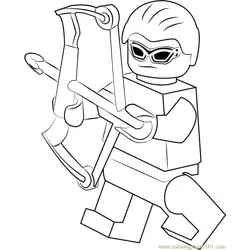 Lego Hawkeye Free Coloring Page for Kids