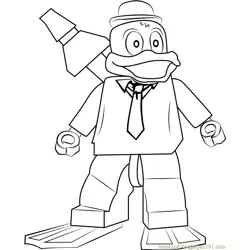 Lego Howard the Duck Free Coloring Page for Kids
