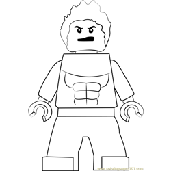 Lego Hulkling Free Coloring Page for Kids