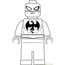 Lego Iron Fist Free Coloring Page for Kids