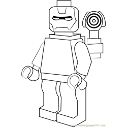 Lego Iron Patriot Free Coloring Page for Kids