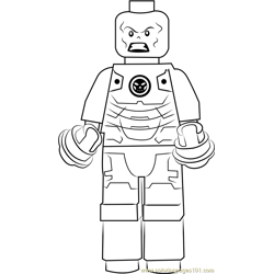 Lego Iron Skull Free Coloring Page for Kids
