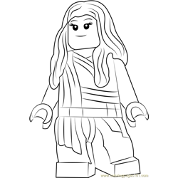 Lego Jane Foster Free Coloring Page for Kids