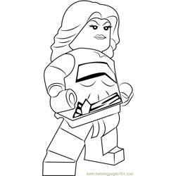 Lego Jessica Jones Free Coloring Page for Kids