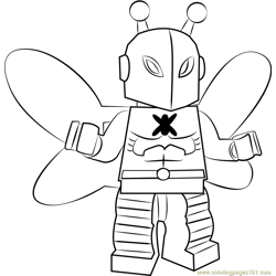 Lego Killer Moth Free Coloring Page for Kids