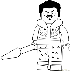 Lego Kraven the Hunter Free Coloring Page for Kids