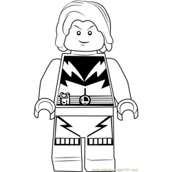 Lego Lightning Lad Free Coloring Page for Kids