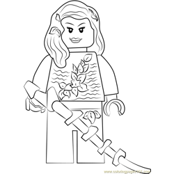 Lego Poison Ivy Free Coloring Page for Kids