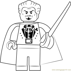 Lego Ra's Al Ghul Free Coloring Page for Kids