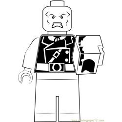Lego Red Skull Free Coloring Page for Kids