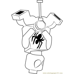 Lego Scarlet Spider Free Coloring Page for Kids