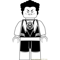 Lego Sinestro Free Coloring Page for Kids