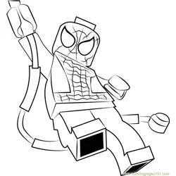 Lego Spider Man Free Coloring Page for Kids