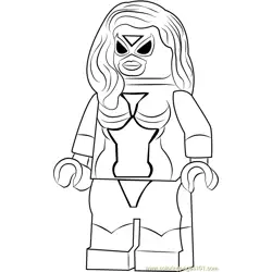 Lego Spider Woman Free Coloring Page for Kids