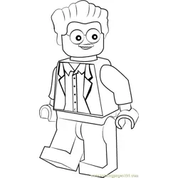 Lego Stan Lee Free Coloring Page for Kids