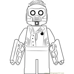 Lego Star Lord Free Coloring Page for Kids