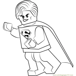 Lego Superman Free Coloring Page for Kids