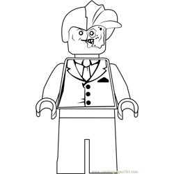 Lego Two Face Free Coloring Page for Kids