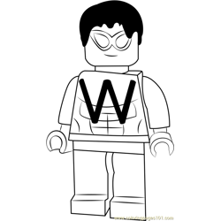 Lego Wonder Man Free Coloring Page for Kids