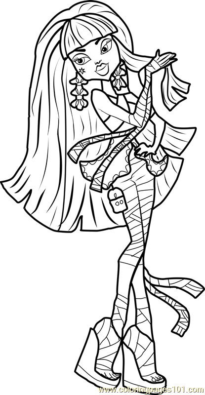 Cleo de Nile Coloring Page for Kids - Free Monster High ...