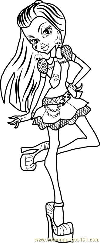 monster high frankie coloring pages