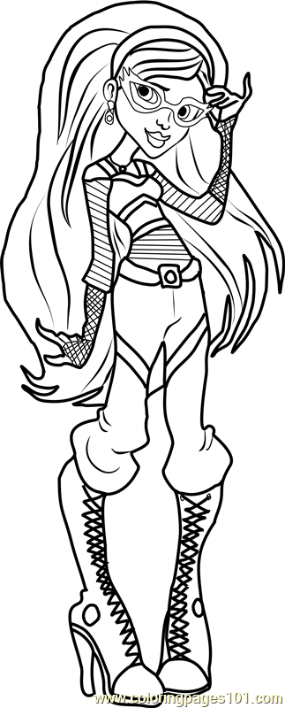 Ghoulia Yelps Coloring Page for Kids - Free Monster High Printable