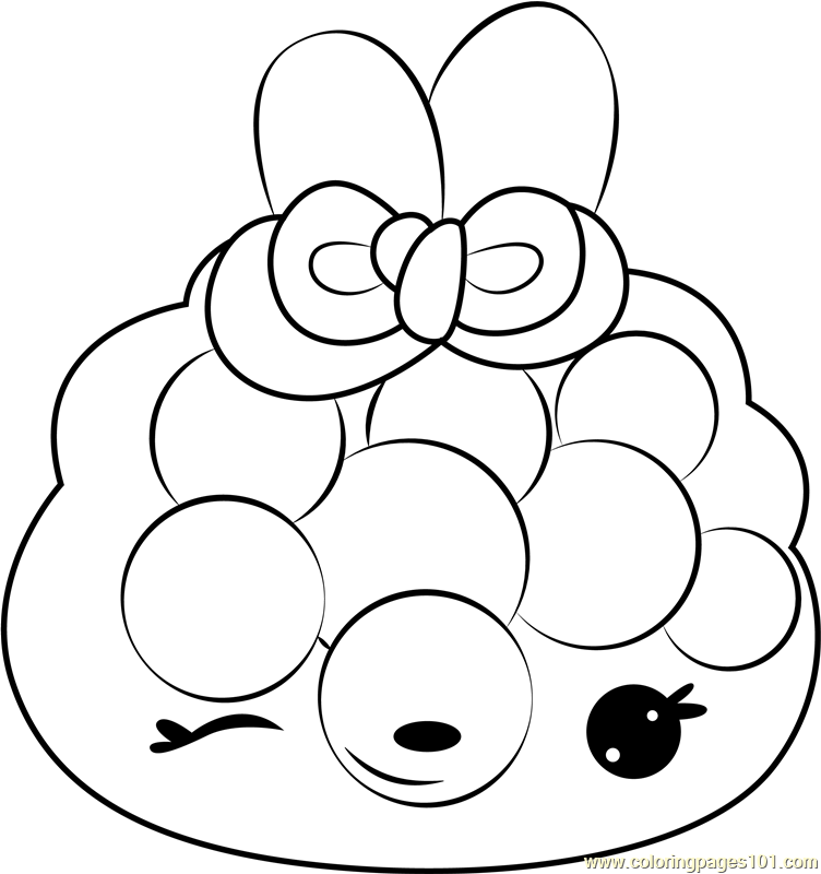 Bubble Gummy Coloring Page for Kids - Free Num Noms Printable Coloring