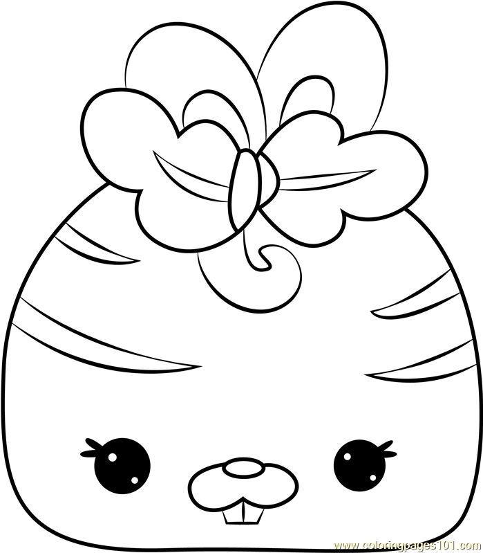 Bunny Carrot Coloring Page for Kids - Free Num Noms Printable Coloring