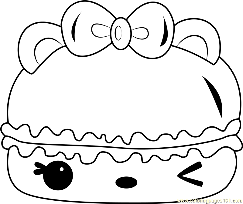 Cotton Candy Gloss-Up Coloring Page for Kids - Free Num Noms Printable
