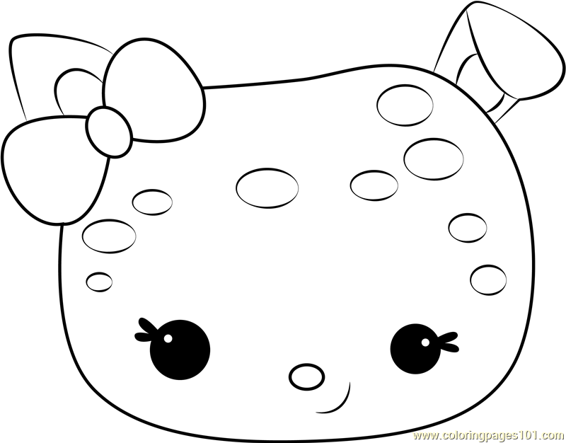 Kiwi Jelly Coloring Page for Kids - Free Num Noms Printable Coloring