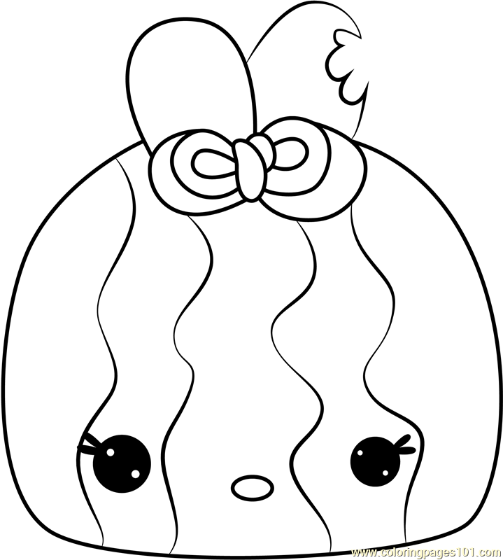Melony Seeds Coloring Page for Kids - Free Num Noms Printable Coloring