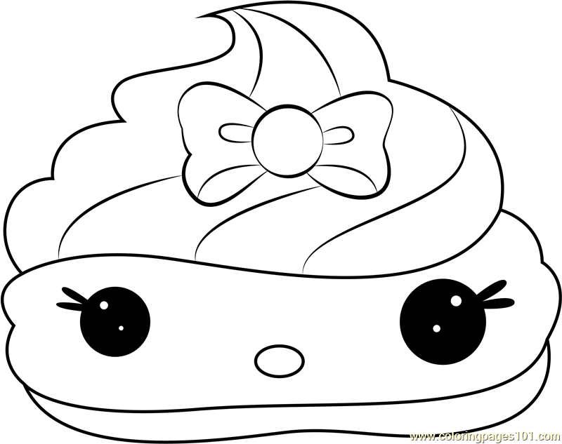 Mintee Gloss-Up Coloring Page for Kids - Free Num Noms Printable